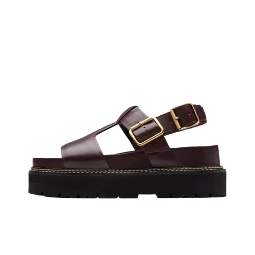 Clarks One Ремень Сандалии Бургундский Женские