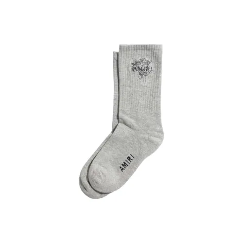 AMIRI 1 пачка серые мужские носки MID до икры
