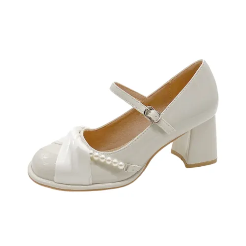 WOXXXN Грубый каблук Мэри Джейн Женские туфли