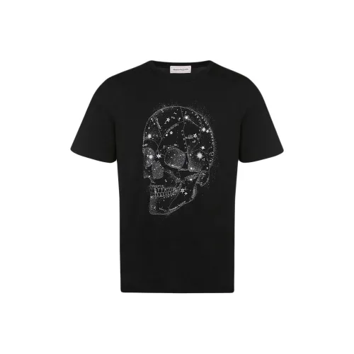 Alexander McQueen Черепа Черные Мужские T-Рубашки
