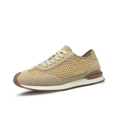 SENJIALUO Износостойкий Дышащий Легкий Увеличивающий Высоту Низкий Топ Casual Мужской Абрикос