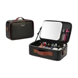 Чёрный-Коричневый ПУ (полиуретан) с LED-светодиодами - Средний