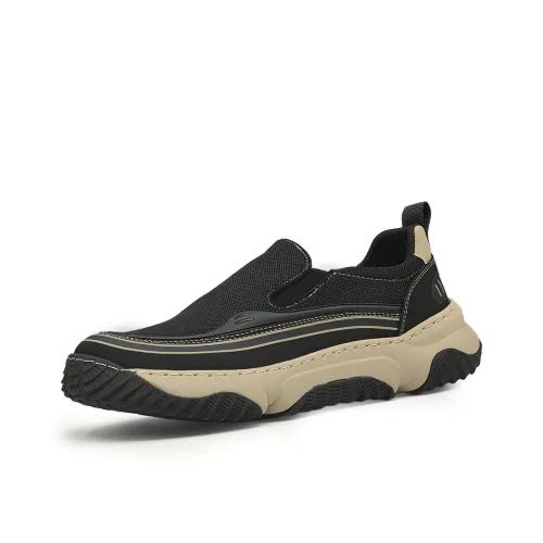 SENJIALUO Износостойкий Дышащий Покрытие Низкий Топ Casual Мужской Черный