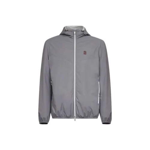 BRUNELLO CUCINELLI Серый Мужской Куртки