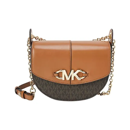 MICHAEL KORS Izzy Коровья кожа Седло Сумка Сумка через плечо Женская Коричневая