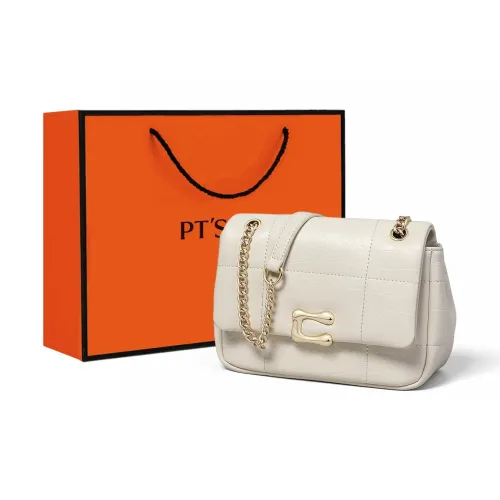 PT'SON Коровья кожа Сумка через плечо Сумка на плечо Стандартная Женская Milkshake Белый