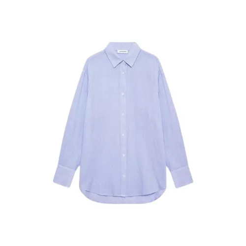 ANINE BING Синие / Белые Женские Рубашки