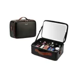 Чёрный-Коричневый ПУ (полиуретан) с LED-светодиодами - Большой