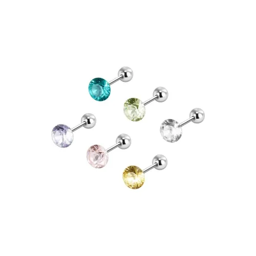 JXRX Титановые и стальные серьги-гвоздики унисекс