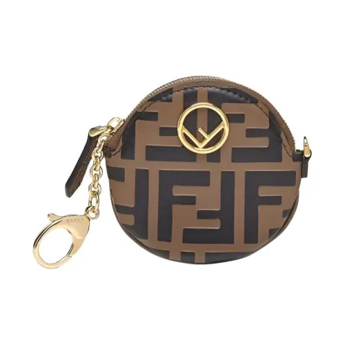 FENDI Кожа Монетница Женская Коричневая