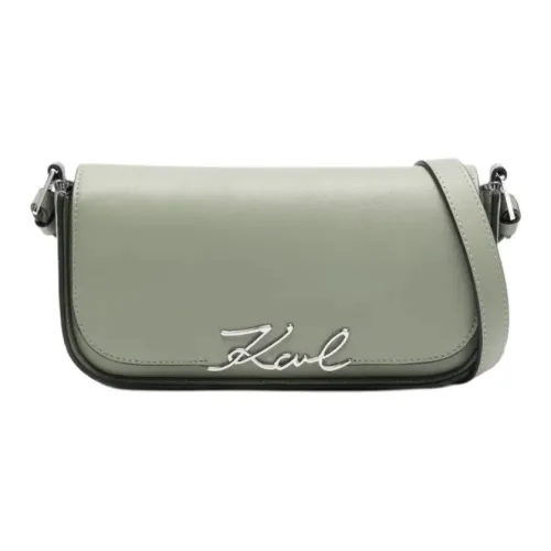 Karl Lagerfeld Телячья кожа Сумка через плечо Унисекс Оливково-зеленый