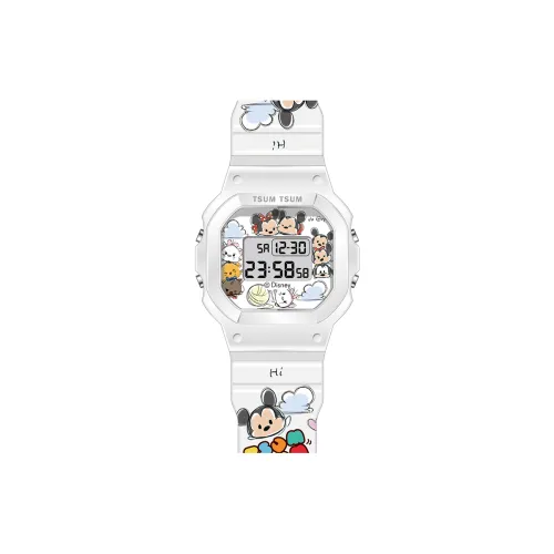 Disney Song Series Электронный Механизм Резиновый Ремешок Часы Унисекс Серый Циферблат