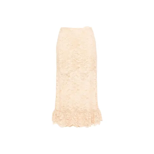 Paco Rabanne SS24 Повседневный Длинный Юбка Женские Лосось Бежевый
