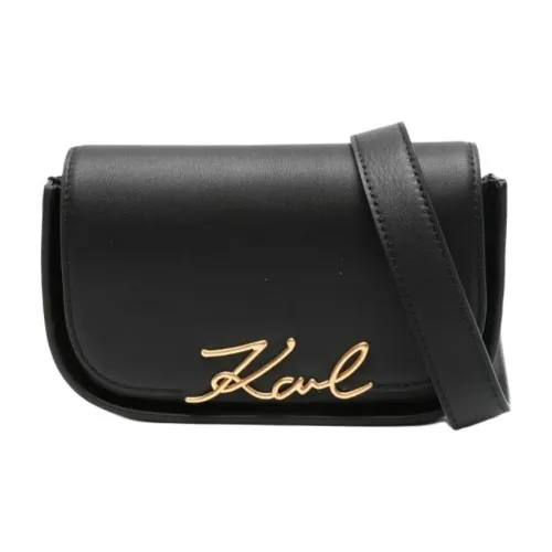 KARL LAGERFELD Телячья кожа Бананка Унисекс Черный