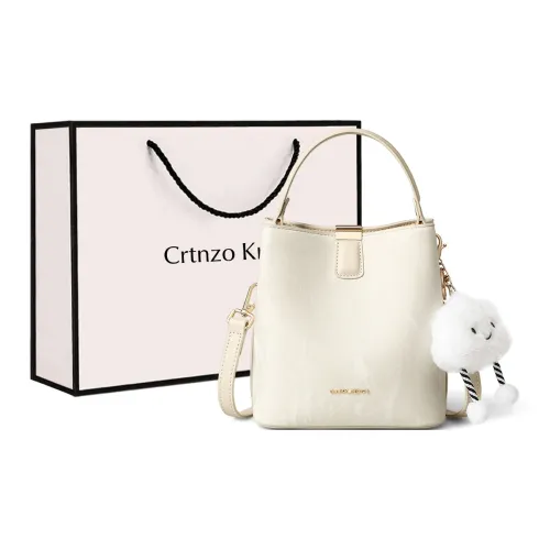 Crtnzo Kroez Сумка из коровьей кожи сумка через плечо сумка через плечо стандартная женская цвет экрю