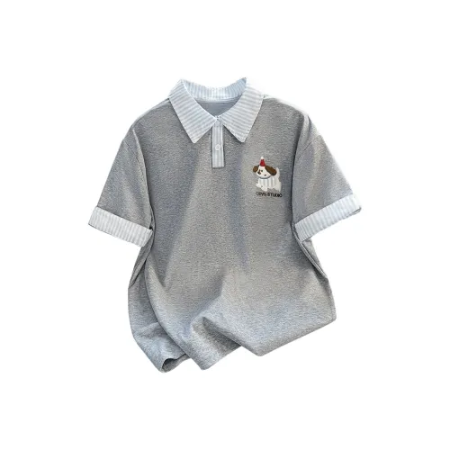 SIBAISHE Светло-серые женские T-рубашки