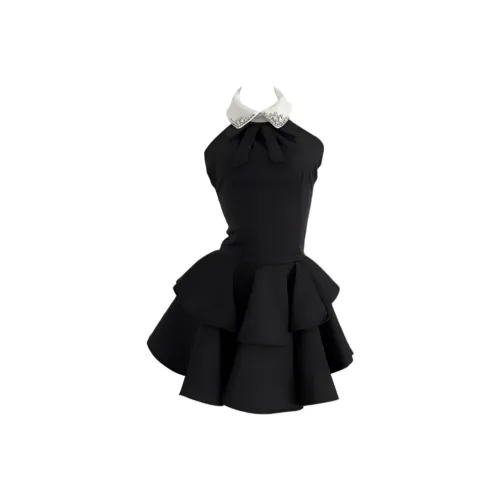 ADXKM Черные Женские Платья без Рукавов