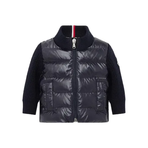 Moncler Пуховик Утепленный Шерсть ZIP UP Кардиган Морской синий Infant And Toddler