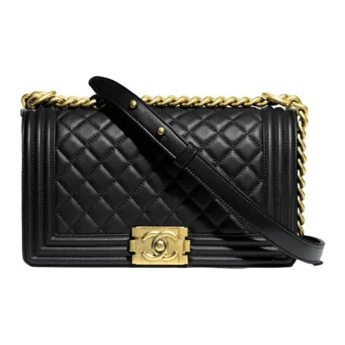 CHANEL LEBOY Телячья кожа Сумка через плечо Средняя Женская Черная