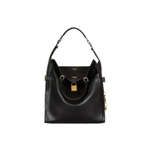 BALMAIN Телячья кожа Сумка Большая Мужская Черная