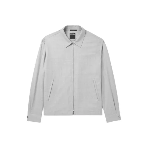 Ermenegildo Zegna Серые Мужские Куртки