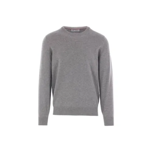 BRUNELLO CUCINELLI Кашемир Свитер Мужской Темно-Серый