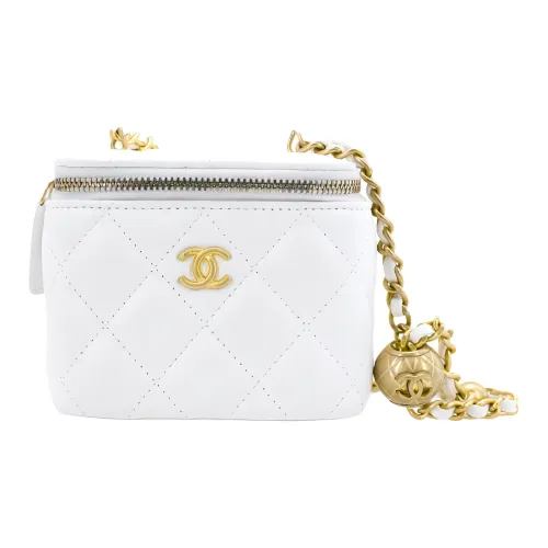 CHANEL Little Golden Ball Овечья шкура Сумки через плечо Женские Белые