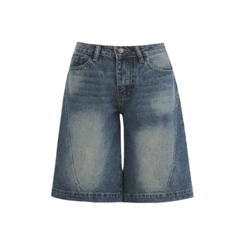 BRN XSD 0151 1 Синий Колено Длина Брюки Женские Джинсовые шорты