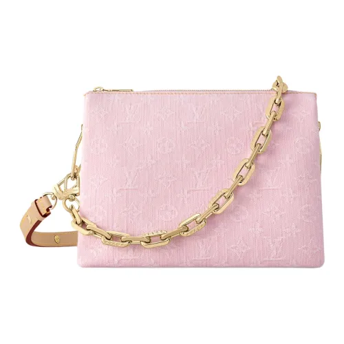 LOUIS VUITTON Coussin Хлопок Сумка через плечо Сумка Маленькая Женская Розовая