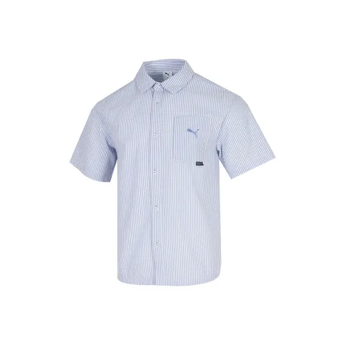 PUMA Blue Men's Shirts PUMA Синий Мужские Рубашки