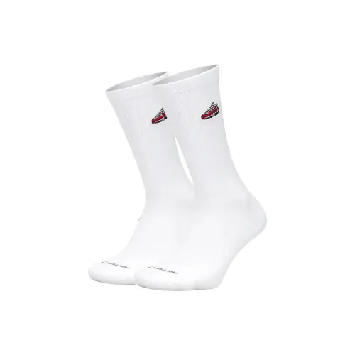 Nike 2 пачки белые мужские носки MID до икры