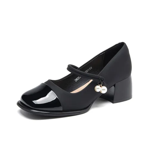 DUSTO Грубый каблук Мэри Джейн туфли 5 см женские