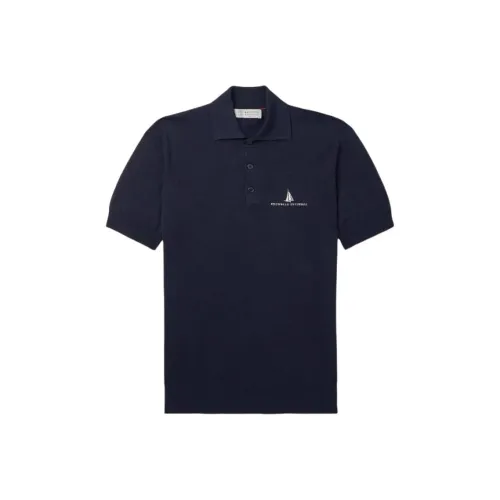BRUNELLO CUCINELLI Blue Men's Polo
