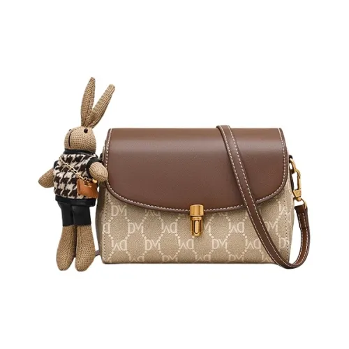 PESASRIE Сумка через плечо из синтетической кожи стандартная женская кофейного цвета