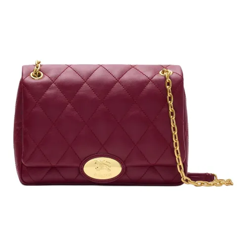 Burberry Сумка Strand Среднего Размера Ремешок Из Кожи С Цепочкой Откидной Верх На Магнитной Кнопке Внутренний Карман На Молнии