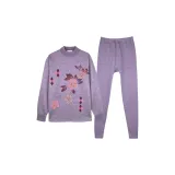 8727 Light Purple (Сеточный воротник Комплекты одежды)