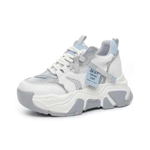 CHOVO Дышащий Легкий Увеличивающий Высоту Низкий Топ Кроссовки с Толстой Подошвой Женские