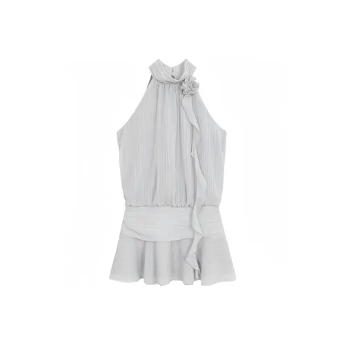 MTHE Синие Женские Платья без рукавов