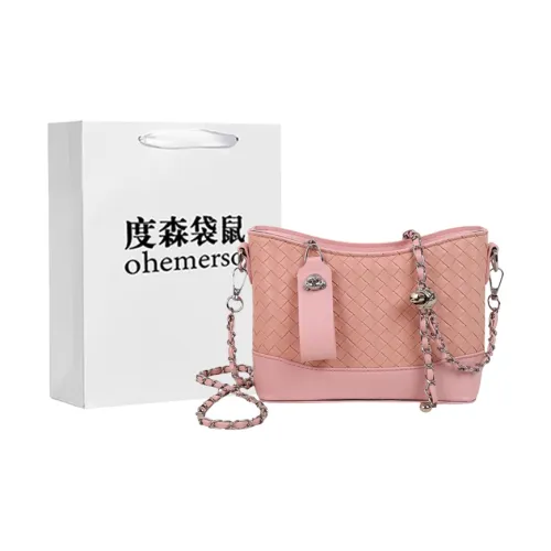 Dusen Kangaroo ПУ (полиуретан) Ведрообразная сумка Сумка через плечо Женская Розовая Белая Черная Желтая Зеленая