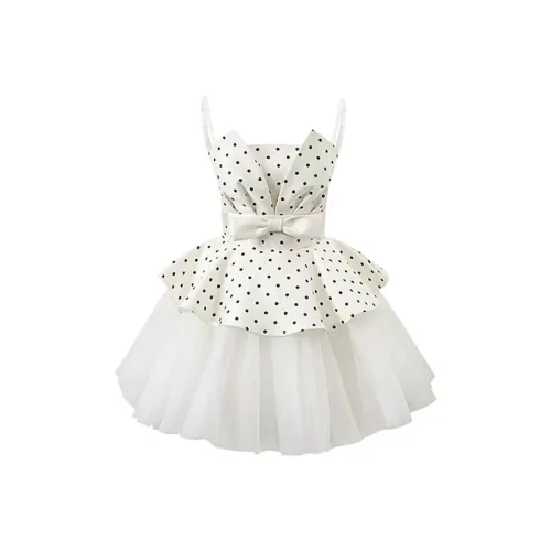 MO VOICE Белый Гороховый узор Женские Слиплатья