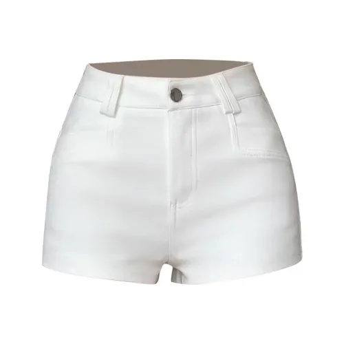 DPLAY Модные белые женские джинсовые шорты