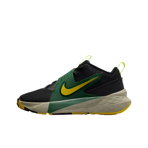 Nike Team Hustle D 12 Детские баскетбольные кроссовки Черный Зеленый Подростки