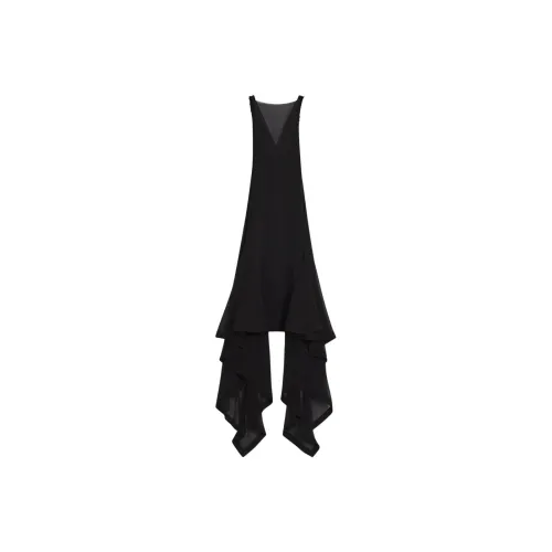 Lanvin Черные Женские Платья без рукавов