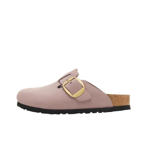 Биркенсток Бостон Большой Застежка EVA Устойчивый к Износу Домашние Тапочки Женские Светло-фиолетовые Узкие