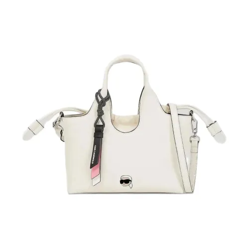 Karl Lagerfeld Полиуретан Тоут Сумка Сумка для покупок Маленькая Сумка Женская Белая