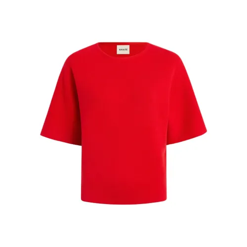 KHAITE Огненно-красные Женские Т-рубашки