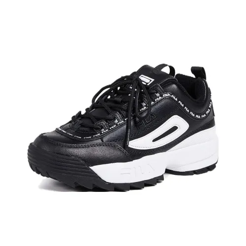 FILA DISRUPTOR II PREMIUM Устойчивый к истиранию Низкий Топ Casual Женский Черный
