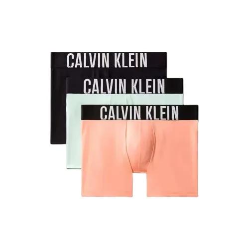 Calvin Klein 3 упаковки черных + зеленых + розовых мужских боксеров