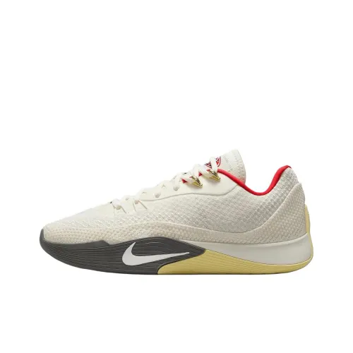 Nike S.T. Flare Винтажные баскетбольные кроссовки Low Топ Pearl White/Sail White/Midnight Mist Black/Light Yellow Мужские