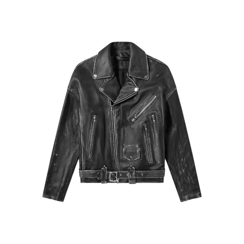 AMIRI Кожа Куртка Мужская Черная